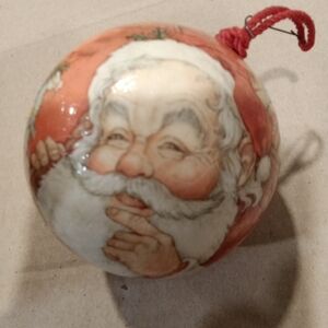 Barry Patch Holiday Ornament Reflections Vintage Paper Mache 1982 Old St.nick